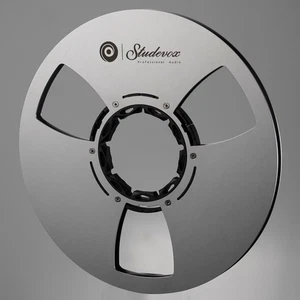 1X Studevox 10.5" Edge Polished Silver Aluminium Tape Reel For Tape Recorders - Bild 1 von 9