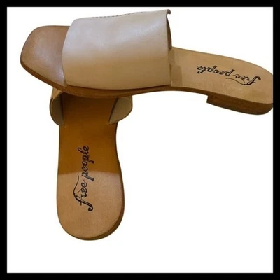 Новые без ценников сандалии Free People шлепанцы слоновая кость кожа без шнуровки повседневные туфли размер: 39,5 - Изображение 1 из 4