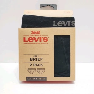 Levi's Cotton Stretch 200ca Series Briefs Black 2 Pack Size XL NEW in Box - Picture 1 of 4