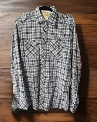 SOVEREIGN CODE Plaid Blue long sleeve shirt M Sz - Image 1 of 4