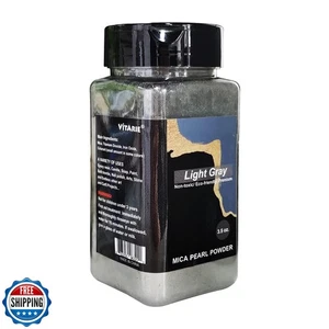 VITARIE Light Gray Mica Pigment Powder, 3.5 OZ/100G Mica Powder for Soap Maki - Picture 1 of 5