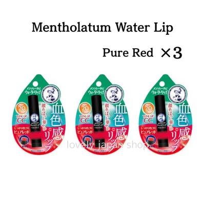 [Juego de 3] Labio de agua mentolatum 4,5 g tonificar CC rojo puro SPF20 PA++ Foto 1 de 4