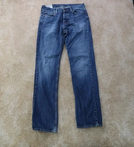 Hollister Bootcut Jeans Men's 30x34 Button Fly blue denim pants - Picture 1 of 12