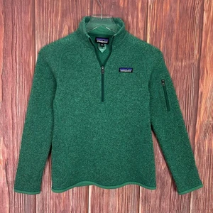 Suéter Patagonia Mujer Mejor 1/4 Cremallera XXS Pullover Verde Manga Larga - Imagen 1 de 4
