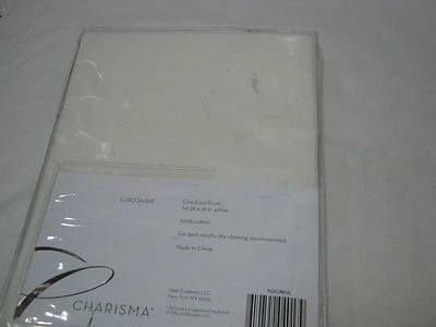 NUEVO CARISMA FLOCOBEUS Euro Europeo Almohada Falsa 26x26 Marfil Nuevo en Paquete Foto 1 de 4