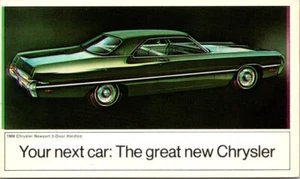 Postcard 1969 Chrysler Newport 2 Door Hardtop Green - Picture 1 of 2