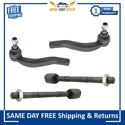 New Front Inner & Outer Tie Rod End Set of 4 For 1995-2000 Lexus LS400 - Image 1 of 4