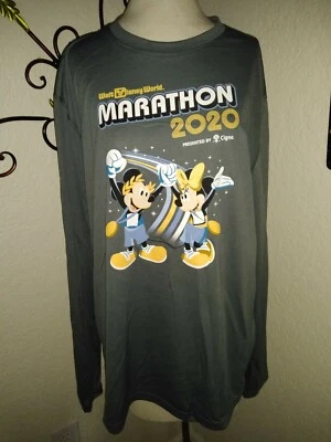 Walt Disney World Marathon 2020 Mickey Mouse & Minnie Mouse Marathon Shirt Sz L - Image 1 of 4