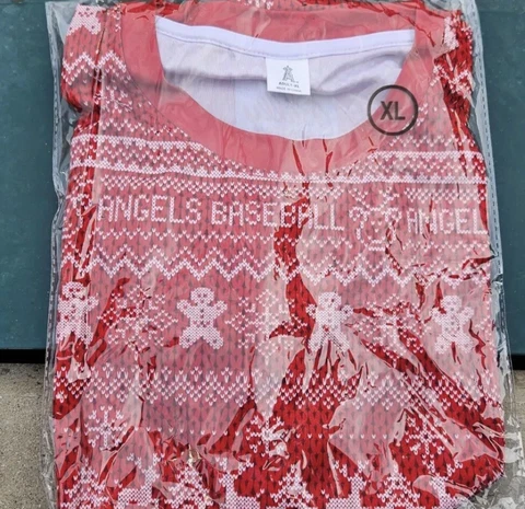 LA Angels Ugly Sweater T-Shirt SGA 6/9/23 Brand New XL Cover