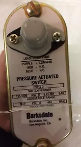 Barksdale Directional Control Valve Pressure Switch 125-1500 psi C9612-2 *Ji15 - Picture 1 of 6