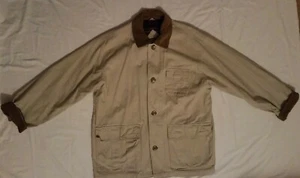 NWT Haggar men's Vintage cotton bottom down beige jacket size Large - Picture 1 of 6