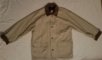 NWT Haggar men's Vintage cotton bottom down beige jacket size Large  - Image 1 of 4