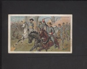 1887 N99 Civil War Battle Scenes Honest Tobacco J.E.B. Stuart Saving his Guns