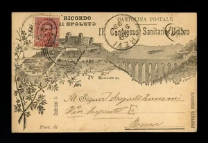 cartolina SPOLETO ricordo di II CONGRESSO SANITARIO UMBRO - Picture 1 of 2