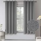 45 Inches Long Short Curtains For Kitchen -2 Panels 100% 52"x45" Dove Grey