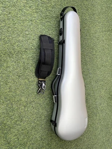 Violin Case 4/4 Full Size Carbon Fiber Hard Shell Silver For Beginner - Picture 1 of 11