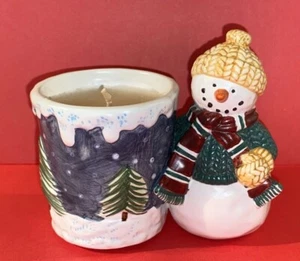 Laurie Korsgaden Schneemann Holiday Kerzenhalter Weihnachten Holiday Deko  - Bild 1 von 6