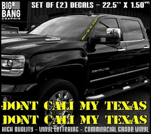 Funny TEXAS Vinyl SET OF 2 Decal Sticker SUV Car Trucks Window Die Cut Lettering - Picture 1 of 4