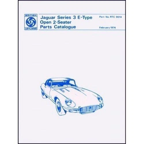 Catalogo Ricambi Jaguar V12 Serie 3 Roadster 1971, 1972, 1973, 1974, 1975 — 第 1/1 张图片