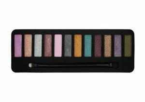 W7 Metal Pop, Soft Metallic Shimmers Eye Colour Palette - 12 Shades - Picture 1 of 2
