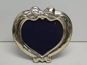 STERLING SILVER DECORATIVE HEART SHAPED PICTURE FRAME STAMPED STAR 336 FI 925 - Picture 1 of 8