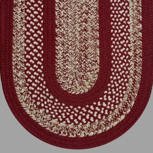 BRICK RED, BEIGE, CREAM TWEED BRAIDED AREA RUGS By COLONIAL RUG-MANY SIZES! 112 - Picture 1 of 3