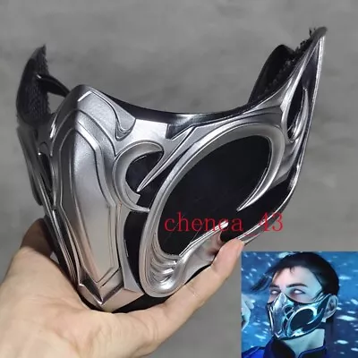 Mortal Kombat NOOB SAIBOT Half Mask Sub-Zero Cosplay Prop FRP Mask Replica Gifts - Image 1 of 4
