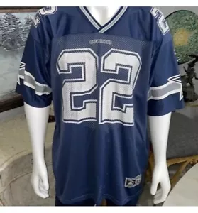 Vtg 1995 Starter Dallas Cowboys #22 E. Smith Football Jersey 54 - Picture 1 of 7