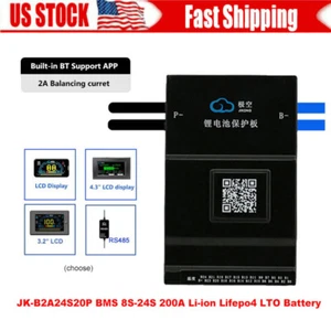 JK Smart BMS 8S-24S 200A Li-ion LiFePo4 LTO Battery with 2A Active Balance lot - Picture 1 of 21