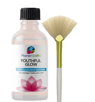 FREE FAN BRUSH - 88% Lactic ACID Skin Peel 100% Pure Excellent FAST Results - Image 1 of 2