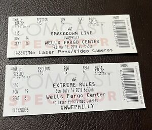 WWE/WWF ticket Stubs extreme rules/smackdown 2019 Philadelphia The Undertaker