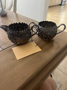 Antique Barbour Brothers. Co. Cup Quadruple Silver Plate Floral Design - Picture 1 of 8