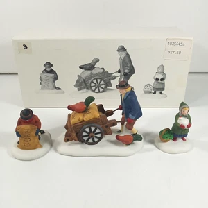 Department 56 New England Christmas Village Harvest Seed Cart Set of 3 #5645-6 - Picture 1 of 5
