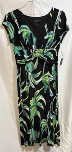 Perceptions New York Woman Sz 12 Multicolor Floral Stretch A Line Dress NWT - Bild 1 von 8