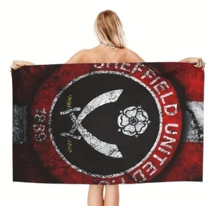 SHEFFIELD UNITED LIGHTWEIGHT QUICK-DRY MICROFIBRE BEACH TOWEL - 90 X 180 CM - Picture 1 of 1