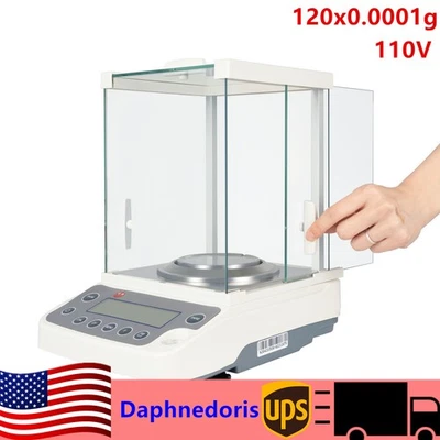 Balanza analítica electrónica de laboratorio balanza digital de precisión 120x0,0001 g 110 V CA Foto 1 de 4