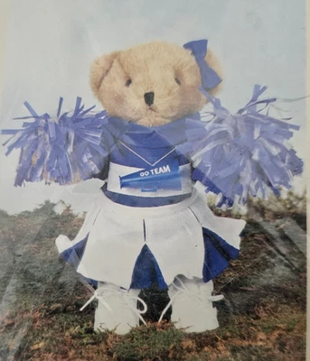 1992 Tender Heart Treasured Toggery "Sis Boom Ba Blue" traje de oso animadora Foto 1 de 4