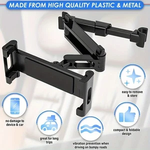 Universal Car Tablet Holder Back Seat Headrest Mount For iPad Air Mini Pro 4-13 - Picture 1 of 28