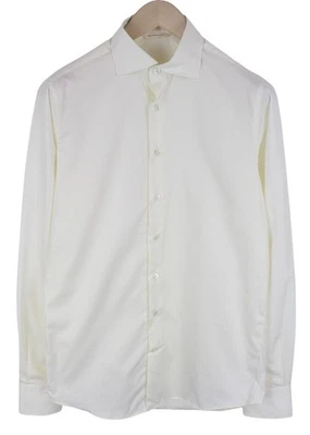 Suitsupply Camicia Formale Da Uomo ~ S Bianco Rotto Slim In Cotone Puro - Immagine 1 di 4