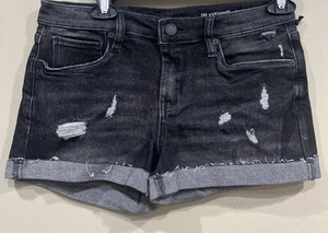 BLANK NYC Shorts The Fulton Roll Up Distressed Black Denim Women’s 26 NIP - Picture 1 of 5