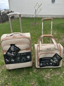LONDON FOG ABBEY III COLLECTION 20" EXPANDABLE 8-WHEEL SPINNER & 15” UNDERSEAT - Picture 1 of 1