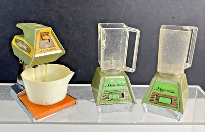 Винтажная игрушка-миксер Ideal Toy Co. Mini-Matic с чашей и блендерами кукла игрушка 1970 - Изображение 1 из 4