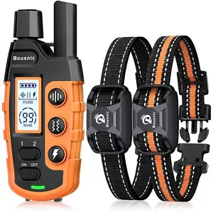 Bousnic Dog Shock Collar 2 Dogs (5-120Lbs) - 3300 ft Waterproof Training Collar - Foto 1 di 7