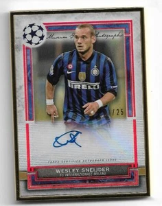 2020-21 Topps Champions League Museum Gold Frame Auto Card: Wesley Sneijder #25 - Bild 1 von 2