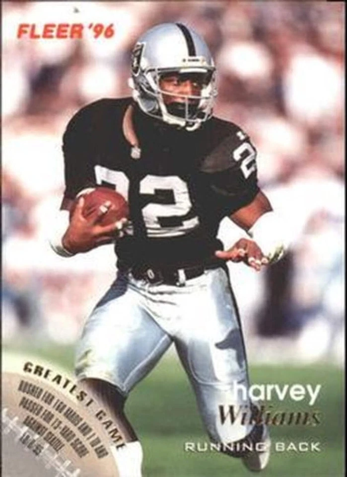 #104 Harvey Williams - Oakland Raiders - 1996 Fleer Football - Image 1 of 1