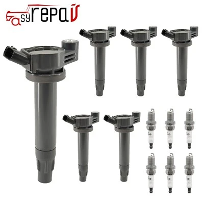 6X Ignition Coil + Iridium Spark Plug for 2004-2008 Lexus ES330 RX400h 3.3L - Image 1 of 4