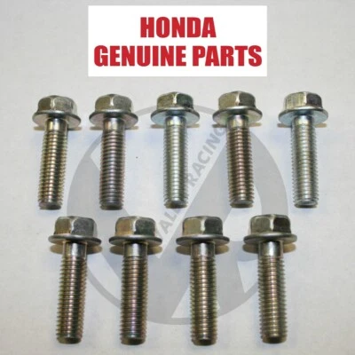 Honda OEM Exhaust Manifold Bolts For Honda Acura  B/D Series Civic Integra 9PC - Image 1 of 2