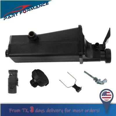 Coolant Expansion Tank Kit w/ Sensor w/ Cap w/ Thermostat For BMW E46 E83 E53 X3 - Image 1 of 4