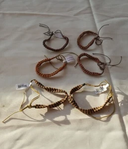 Leather Plaited Braided Rope Wristband  Bracelet for Men Women Gifts - Picture 1 of 7