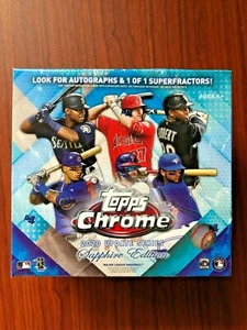 2020 Topps Chrome Update Baseball Sapphire Edition Hobby Box - 1 AUTO - Picture 1 of 4